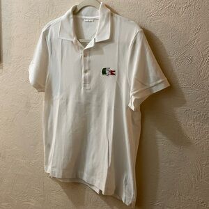 Men’s vintage Izod Lacoste white polo, likely size small